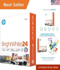 HP Bright White 24 lb - 500 Sheets, 8.5 x 11, Acid-Free for Lasting Quality