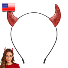 Glitter Devil Horns Headband, Devil Horns Devil Costume for Women
