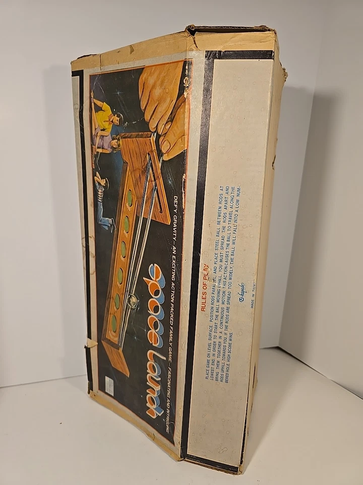 Vintage Space Launch Wood Tabletop Game Defy Gravity w/Steel Ball In Box Rare! - Image 3 of 4