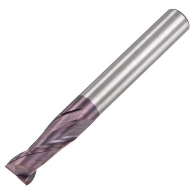 6mm Dia 6mm Shank 50mm Long HRC55 Carbide AlTiN Coated 2 Flute Square End Mill