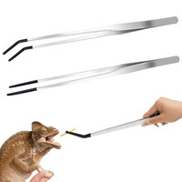2 StüCk Aquarium Pinzette Edelstahl Gerade Pinzette Und Gebogene Spitze Pinzette