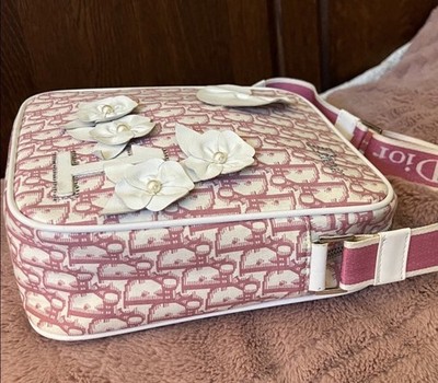 VINTAGE CHRISTIAN DIOR PINK/ WHITE GIRLY GIRL TROTTER MONOGRAM