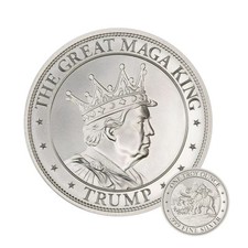 Donald Trump "The Great MAGA King" 1 Oz 999 Fine Silver Round BU Coin 20.18 per troy oz