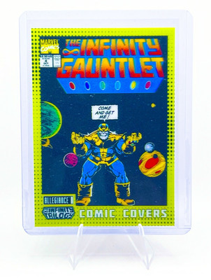 2023 Upper Deck Marvel Infinity Trilogy Comic Covers Thanos lenticular insert 