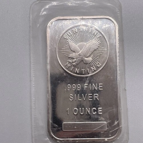 SUNSHINE MINTING Silver Eagle 1 TROY OUNCE Fine SILVER BAR VERY NICE  Sealed Bar