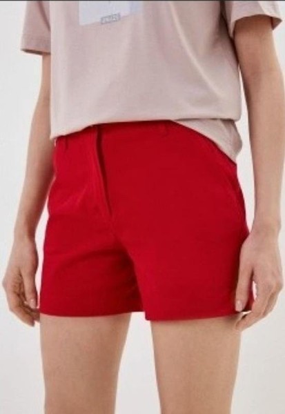 Women Lauren Ralph Lauren Shorts Red Cotton M