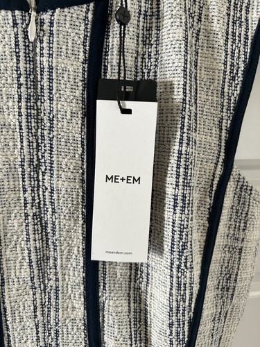 Me+Em Women’s textured striped jersey maxi dress Navy Cream size 4 - Picture 3 of 7
