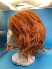 Orange Red Cosplay Wig Short Wavy Look
