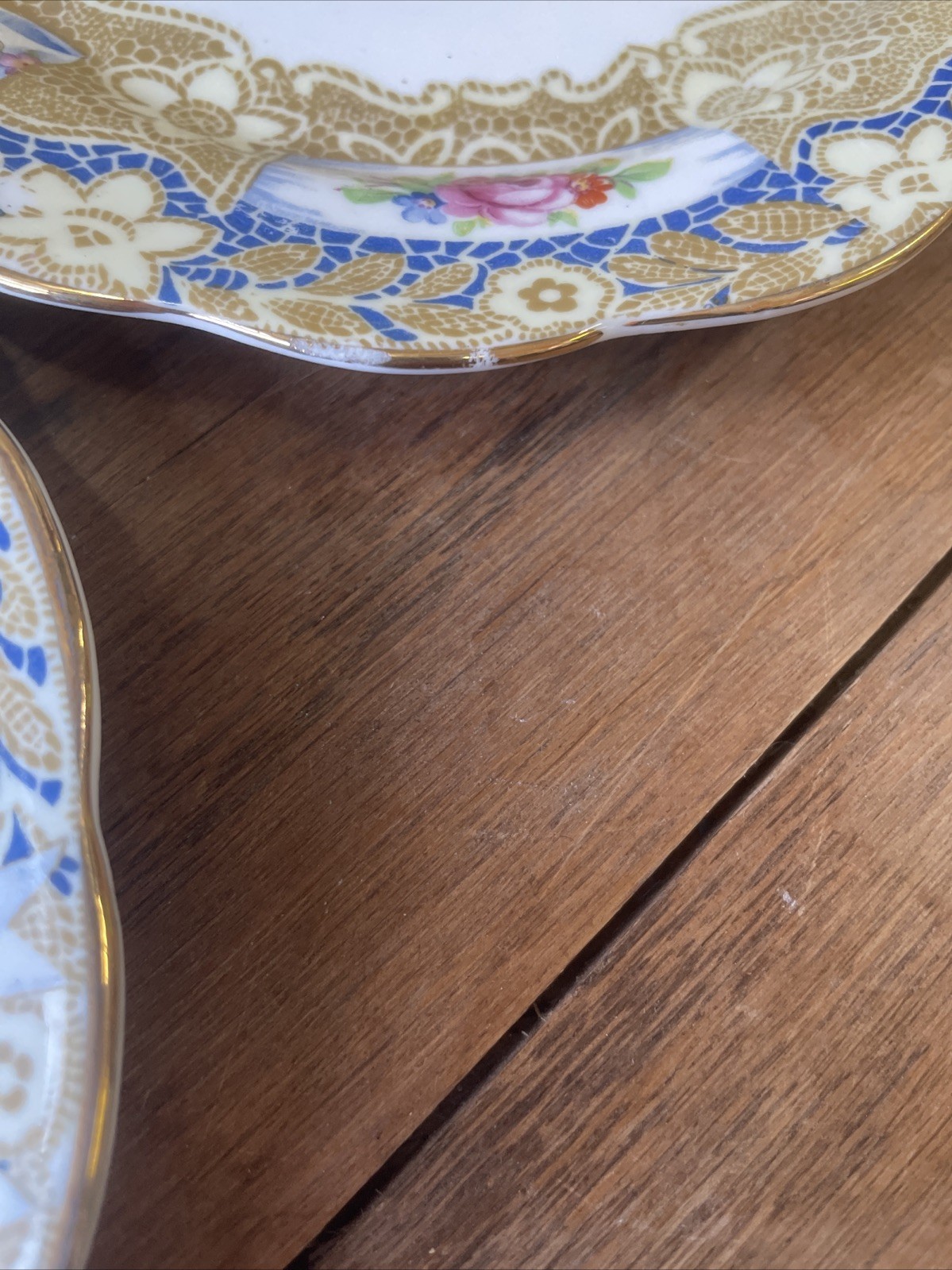 Rare Royal Albert Crown China Valentine Bread  Plates Plate Set 4