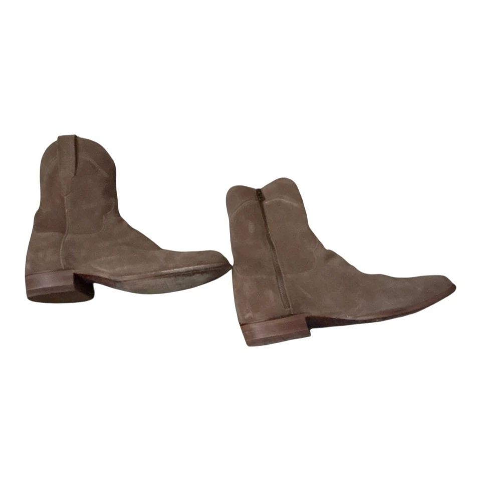 Tecovas "Dean" Hombres 12.5 EE Tostado Gamuza Cuero Cremallera Lateral Botas de Vaquero Occidentales Foto 4 de 4