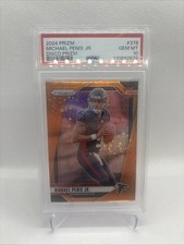 2024 Panini Prizm #378 Michael Penix Jr Orange Disco Prizm RC PSA 10 Gem Mint