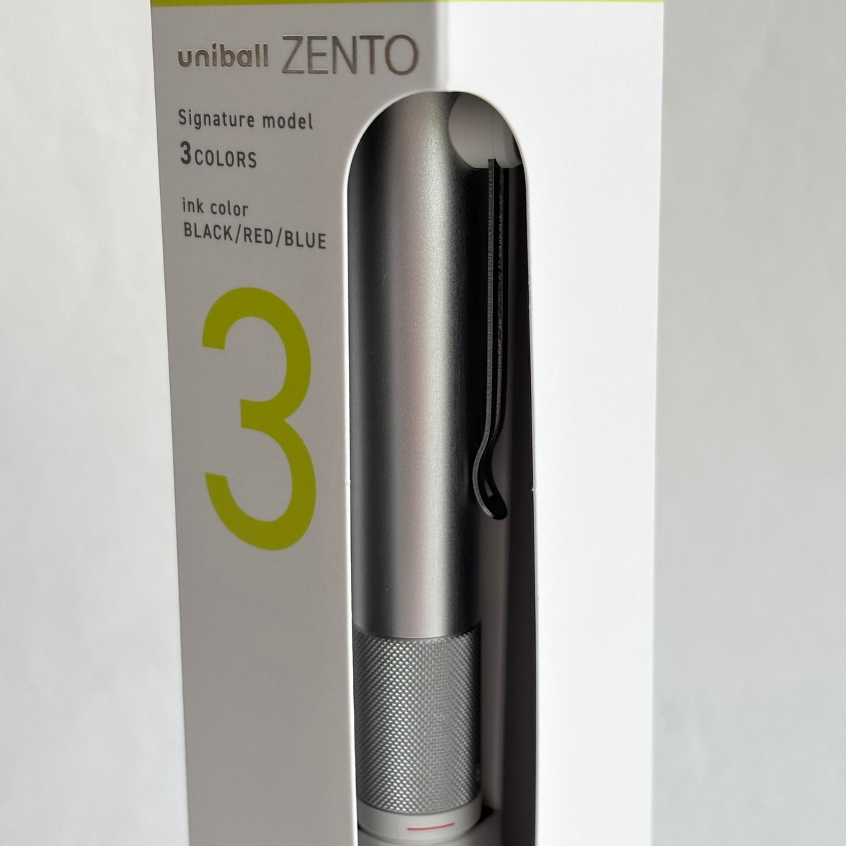 Uniball ZENTO Signature Model 3 Color Ballpoint Pen Silver 0.38mm