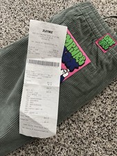 Empyre Men  s Green Corduroy Carpenter Pants 34 Straight Leg Elastic Drawstring