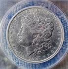 1887 P  Morgan Silver Dollar ANACS Graded AU 55 Condition.