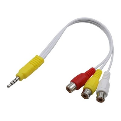 3,5mm auf 3x RCA AV Kabel Adapter für TCL TV Rot Weiß Gelb Video Audio Kabel