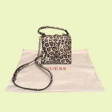 Borsa Guess Nerea marrone con patta stampa leopardata