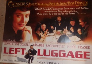 Left Luggage 1998 30x40" British Quad Isabella Rossellini NOS Movie Poster RARE
