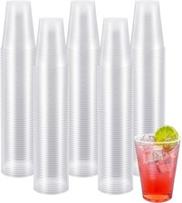 300 Pack 7 oz Clear Plastic Cups,7 Ounce Disposable Cups for Parties, Picnics,