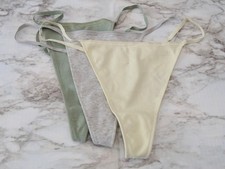 Skims 1032 Fits Everybody Cotton T-String Thong 3-Pack Panties US Size XL