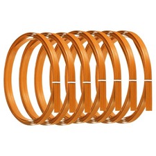 7pcs Bamboo Strips for Weaving 7/16" x 10 Ft Wicker Rattan Cane Reed, Orange