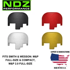 NDZ Smith & Wesson M&P, M2.0 Full & Compact Slide Cover Back Plate, Aluminum USA