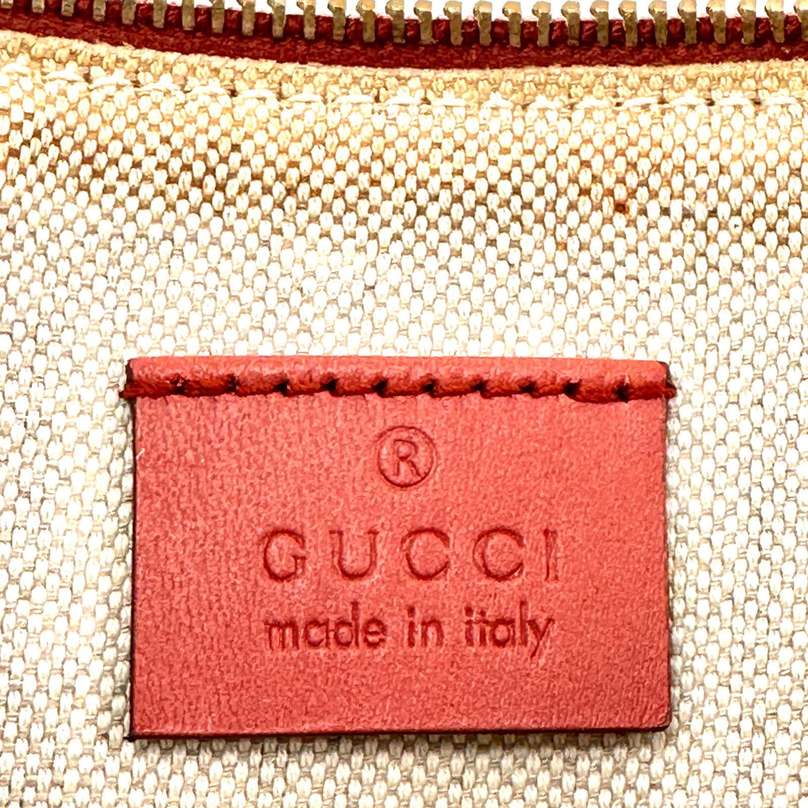 Gucci Pouch Purse  Leather Pinkorange Authentic T0386 thumbnail 10