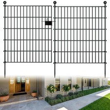 10 Panels Garden Fence Dog Fence Outdoor for Yard,32in H x 23.6ft L Rustproof...