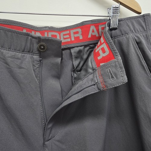 Under Armour HeatGear Shorts Size 40 Loose Fit Gray Comfort Waistband Stretch - Picture 5 of 8