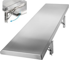 Folding Concession Shelf 36 x 12 Stainless Steel Drop Down Folding Serving