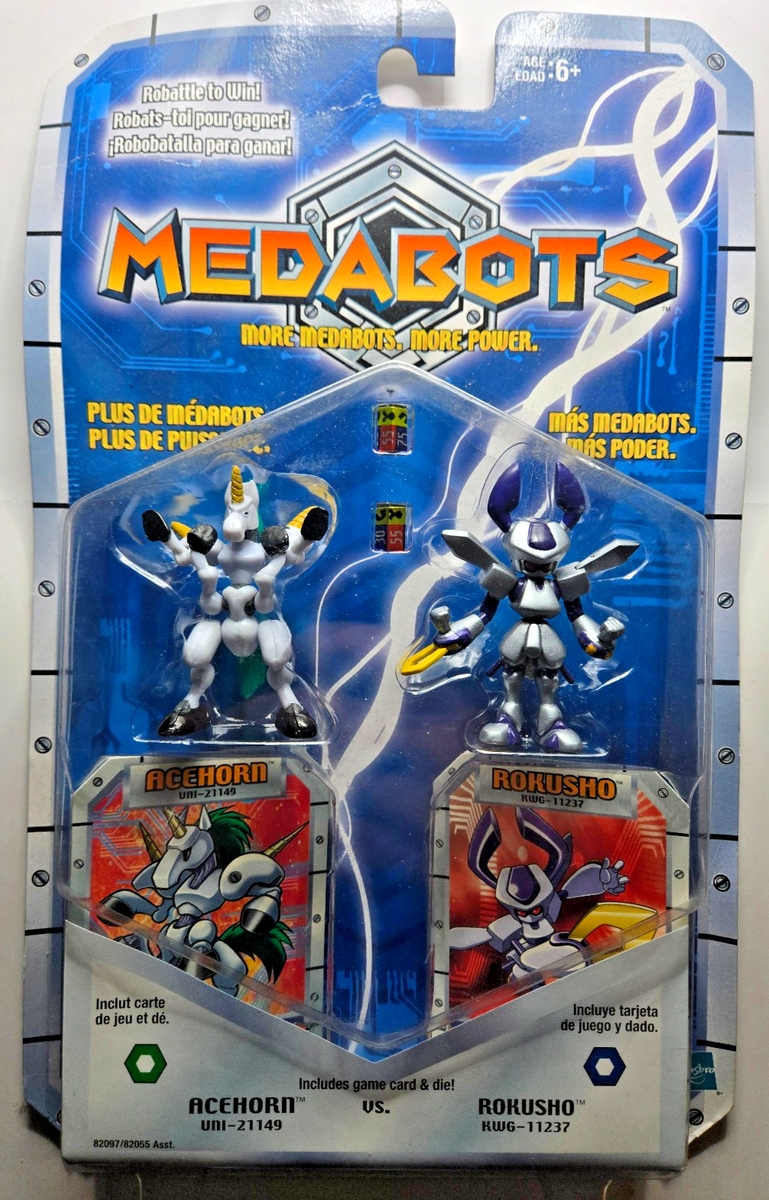 Vintage Rare Hasbro 2002 Medabots Acehorn Vs Rokusho Action Figure