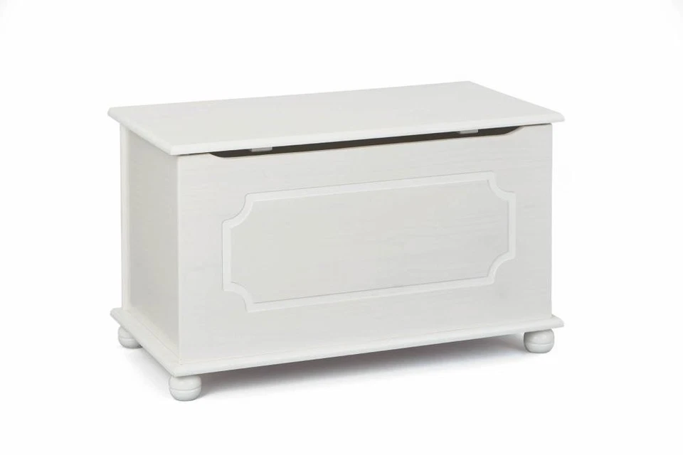 Massivholz-Truhe EMEL von Interlink Kiefer weiß - Bild 2 von 4