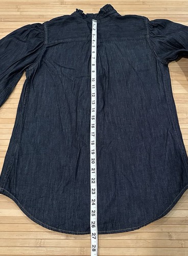 Lauren Ralph Lauren denim con volant e bottoni donna piccolo nuovo senza etichette - Foto 8 di 8