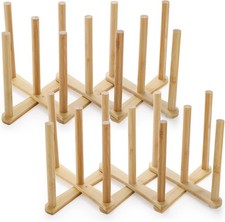 2 Pack Bamboo Bottle Drying Rack Retractable Bottle Cup Dish Drying Rack Bamboo