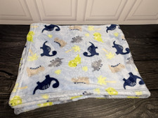 Parent's Choice Dinosaur Dino Plush Baby Blanket Lovey Blue Green 30 x 36 in