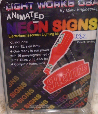 Miller Engineering Light Works #1082 HEINZ KETSHUP sign kit NEW