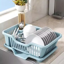 Rustproof Stainless Steel Sponge Rack Soap Shelf and Drain Basin for Sink Area