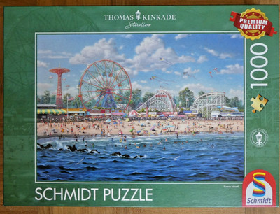 Schmidt Puzzle 1000 Teile   Coney Island Thomas Kincade 70x50 cm 1x gelegt