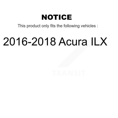 Kit de rotores de pinza de freno de disco trasero y pastillas semimetálicas para Acura ILX 2016-2018 - Imagen 2 de 11