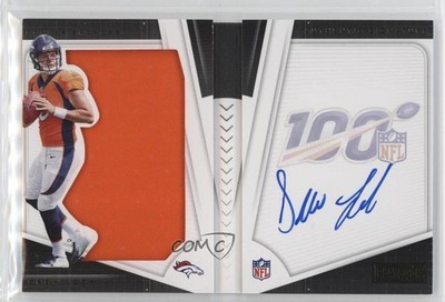 2019 Panini Playbook Jersey Gold 31/99 Drew Lock #203 Rookie Auto RC 0n7b
