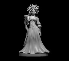 Medusa 35mm Resin Miniature D D 3D Printed Fantasy Figure
