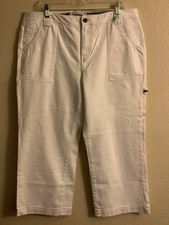 Ladies Tommy Hilfiger Jeans Size 16 White Cropped Capri 145