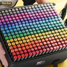 24-262 Dual Tip Alcohol Markers Permanent Art Drawing Illustration Set