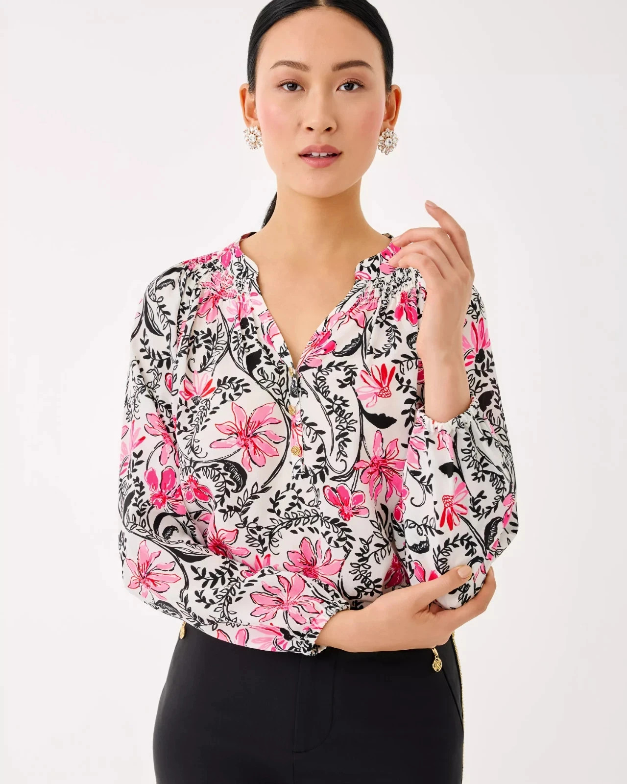 NWT Lilly Pulitzer Elsa Silk Top Color: Coconut Sunshine Seekers Choose Size
