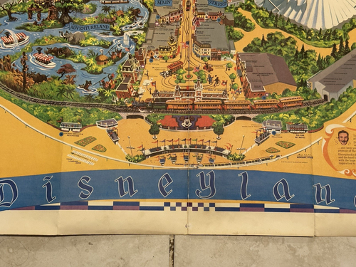 Vintage 1972 Map of Disneyland 45"x30" - Picture 6 of 12