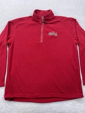 Kevin Harvick #29 NASCAR Pullover 1/4 Zip Fleece Size Large Red Budweiser