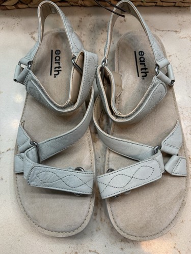 Earth Size 9M Sylt Saba Women’s Flat Sandals Beige Adjustable Straps New - Picture 1 of 11