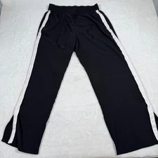 Simply Vera Vera Wang Black Wide Leg Pants with White Stripe  Large