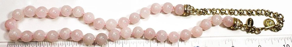 Collar con cuentas de cuarzo rosa Heidi Daus - 22 pulgadas Longitud ajustable firmada Foto 3 de 4