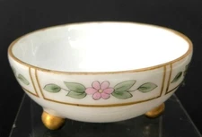 VTG Bavaria Porcelain MASTER Open Salt Cellar Dip Dish Antique Hand Painted sign