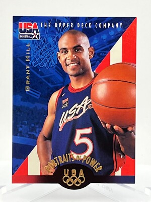 1996 Upper Deck Team USA Basketball Portraits of Power DieCut Card 